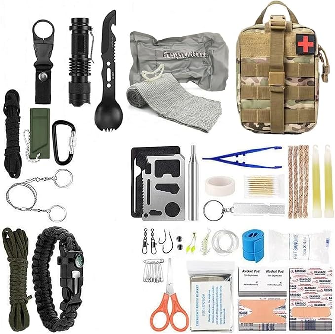 Kit IFAK táctico 75 piezas bolsa MOLLE torniquete venda israelí