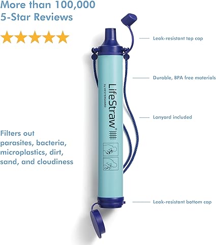 Filtro de agua LifeStraw personal para emergencias y preparacionismo