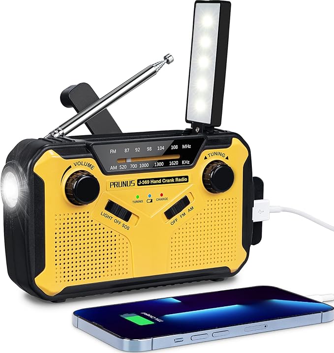 Radio de emergencia solar con manivela PRUNUS preparacionismo