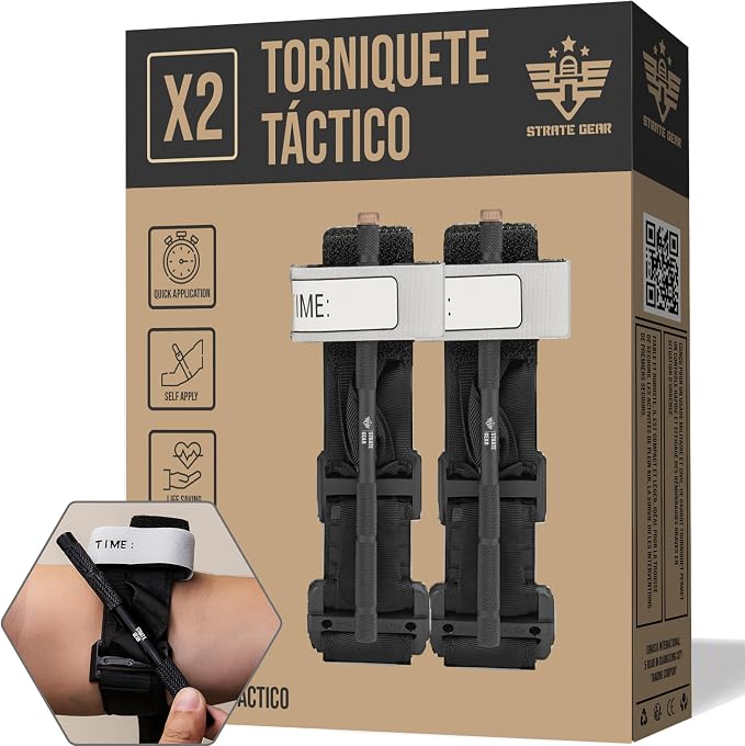 STRATE GEAR torniquete CAT Gen7 homologado militar pack 2 con funda MOLLE